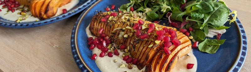 Roasted Butternut Squash with Tahini Sauce